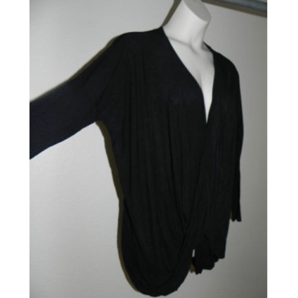 Bishop & Young Sofia Blouse Crossfront Small Black - image 2